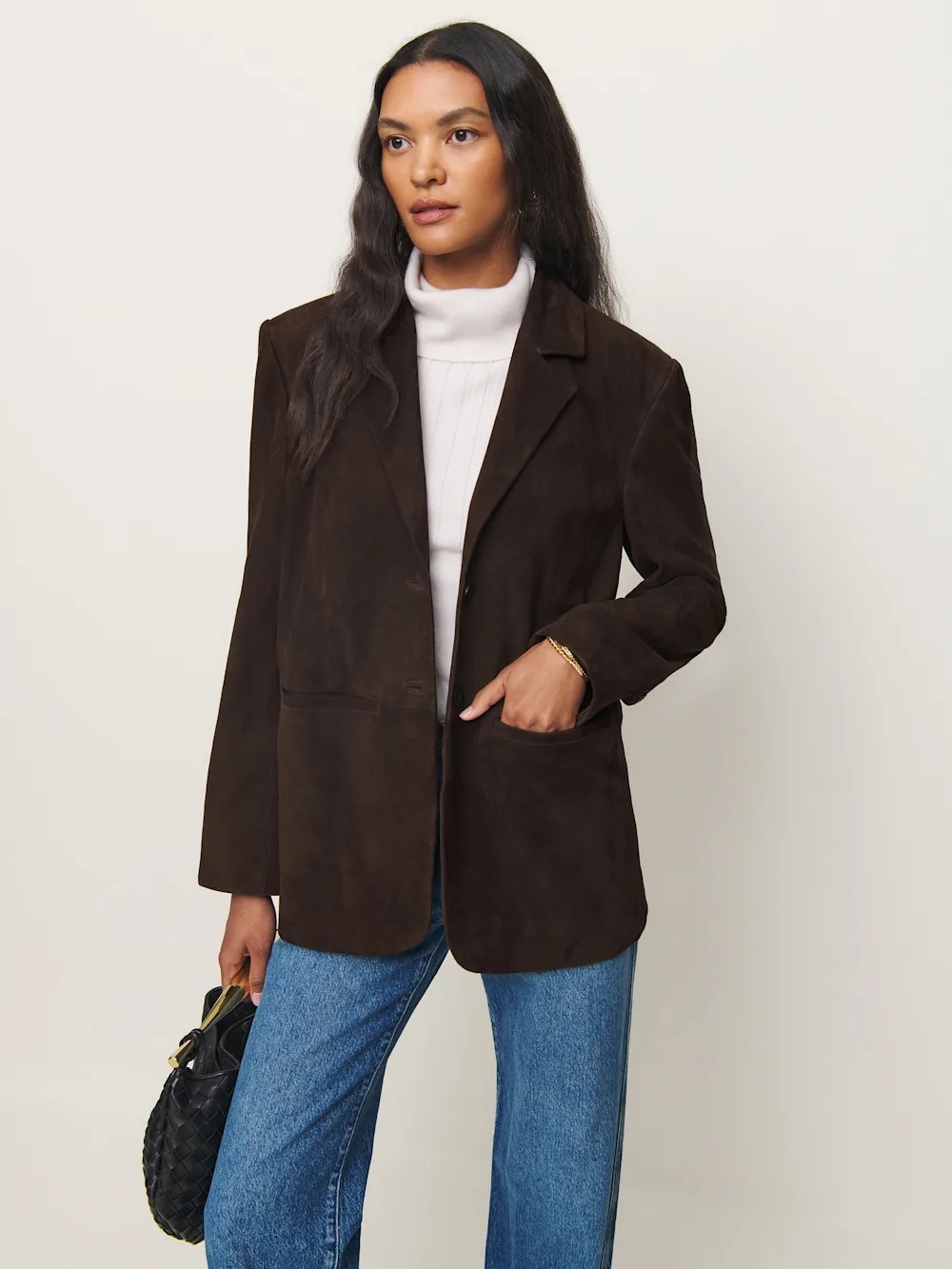 BRAND NEW Veda Leon Oversized Blazer - Mole Suede - S (Sold Out Online)